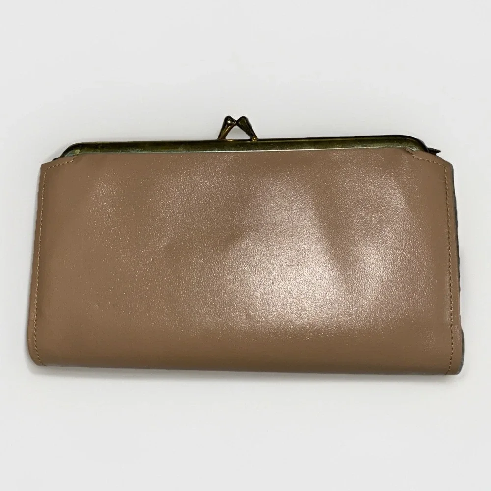 Vintage Genuine Glove Leather Wallet New Beige